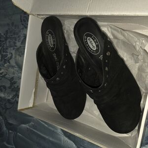 Dr. Scholl's Black Mules Comfortable Slip-On Clogs